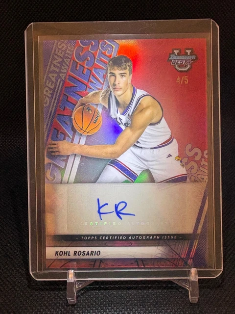 2025-26 Bowman Best U Kohl Rosario Greatness Awaits Autograph Red /5