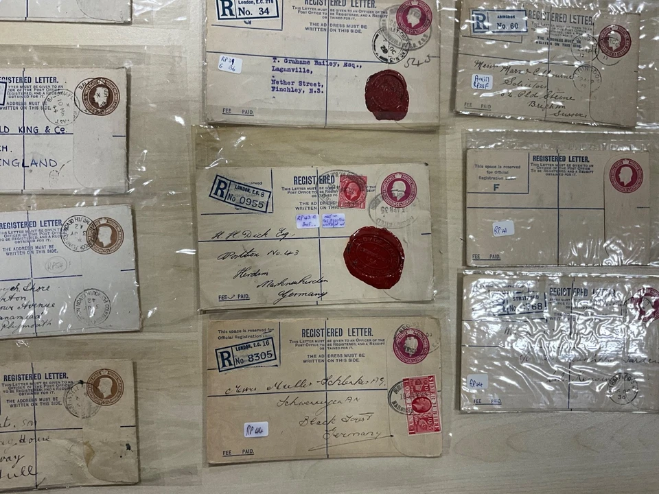 KEVII KGV KGVI QE 50x Зарегистрированные Письма БОЛЬШИНСТВО рельефных ad92 - Изображение 2 из 4