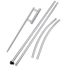 Swooper Flag Pole Kit, 11FT Windless Aluminum Feather Flag Pole with Heavy Du...