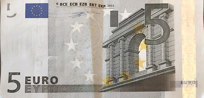 #ad 2002 5 Euro Banknote France $12.50