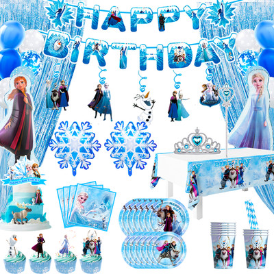 Disney Frozen Kinder Geburtstag Party Deko Set Eiskönigin Ballon Teller Banner 