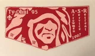 Massawepie Scout Camp Ty Ohni Lodge 95 OA Service Flap Rochester NY Otetiana ASR