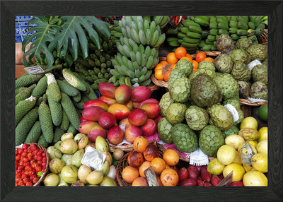 Madeira Portugal Fruits Framed Wall Art Poster Canvas Print Picture