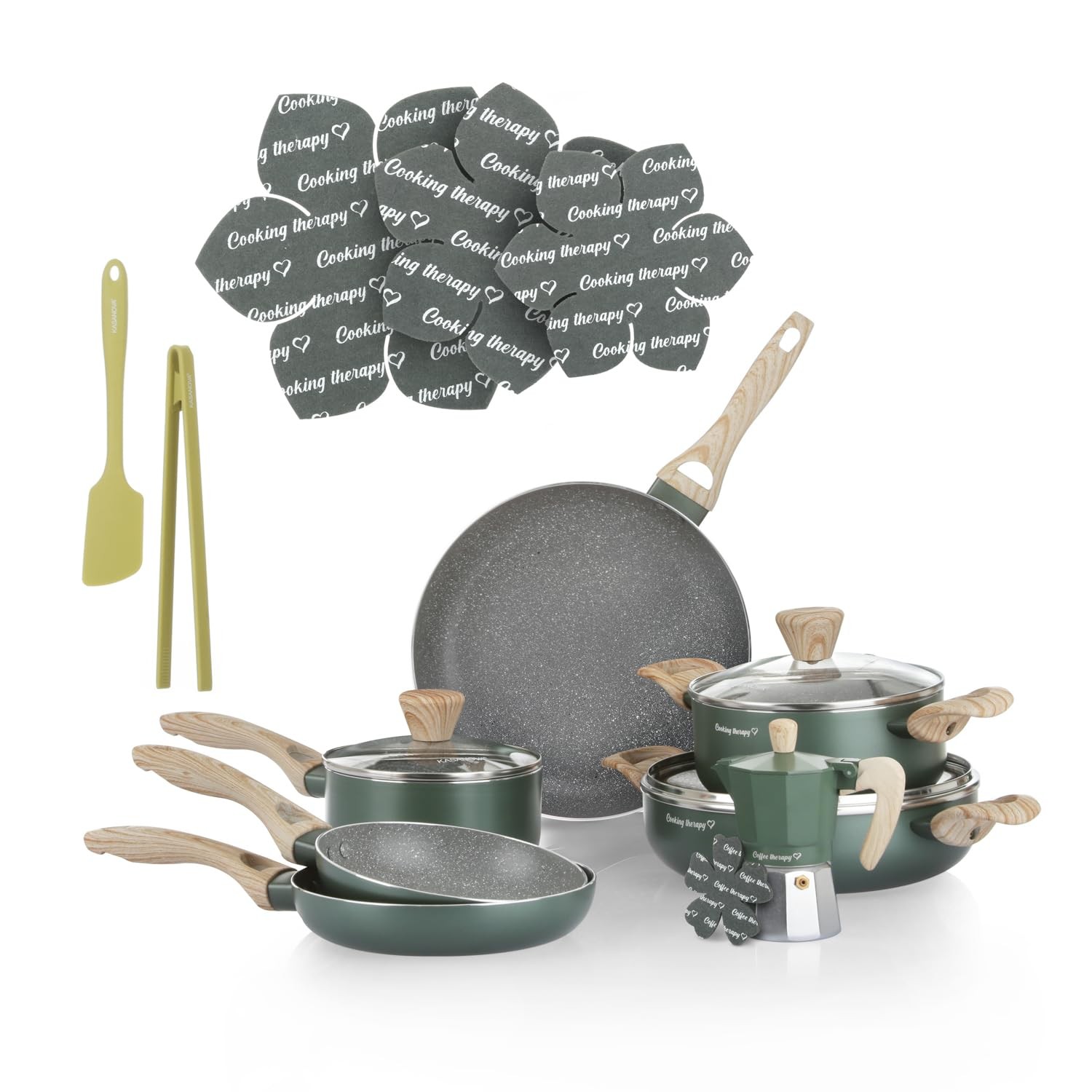 KASANOVA Batteria Cooking Therapy: Tecnologia Induzione e Antiaderenza