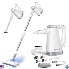 FEPPO 10-in-1 Steam Mop & Handheld Cleaner - 15s Heat-Up, 230&deg;F for Floors &