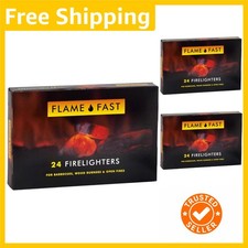 Efficient Eco Firelighters: 24 Wooden Blocks for Quick Outdoor & Indoor Fires 0.83 per lighter