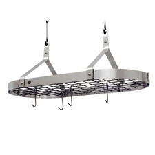 Enclume Premier Contemporary Ceiling Pot Rack, Stainless Steel