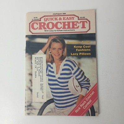 Quick & Easy Crochet Magazine July/August 1989 Keep Cool Fashions