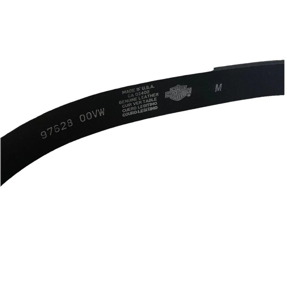 Cinturón Harley Davidson Cuero Negro 97628 00vw Hecho en EE. UU. Talla 34 Foto 2 de 4