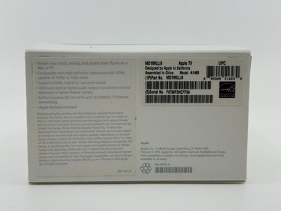 Apple TV 3rd Gen (Rev A) A1469 - Complete In Box - AirPlay & Optical Audio Hub