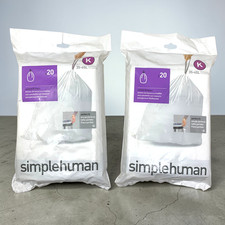 Lot 2 x SIMPLEHUMAN Code K Custom Fit Trash B...
