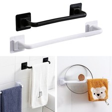Self Adhesive Towel Rod Towel Bar Stick On Wall Bath Towel Holder Rail Racks