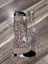 Unbranded Women's Army Brown and Black Leopard Print Leg Warmers CB-6 Carmel