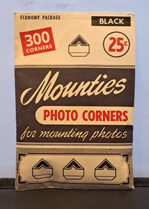 Vintage Black Mounties Photo Corners