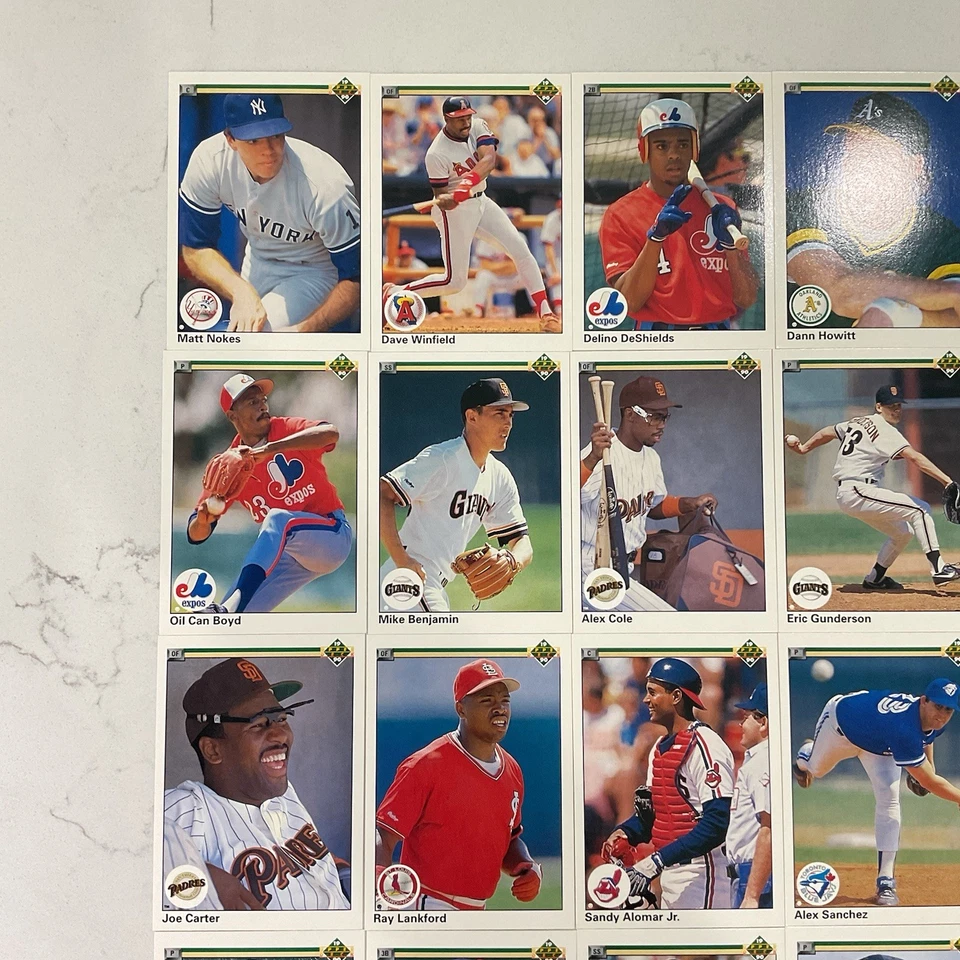 Lote de 25 tarjetas de béisbol Upper Deck 1991 estrellas Dave Winfield Joe Carter Dave Foto 2 de 4