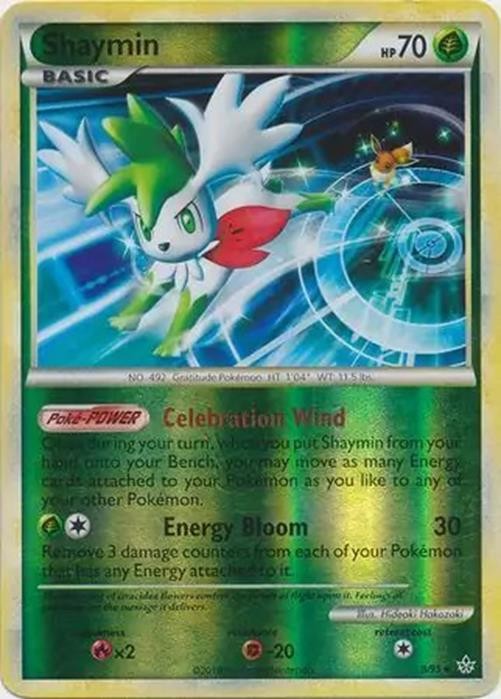 Shaymin - 8/95 - Pokemon Unleashed Reverse Holo Rare Card LP