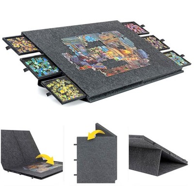 Puzzle Ständer mit 6 Schubladen 104x78cm Puzzlebrett Faltbare 2000 Teile
