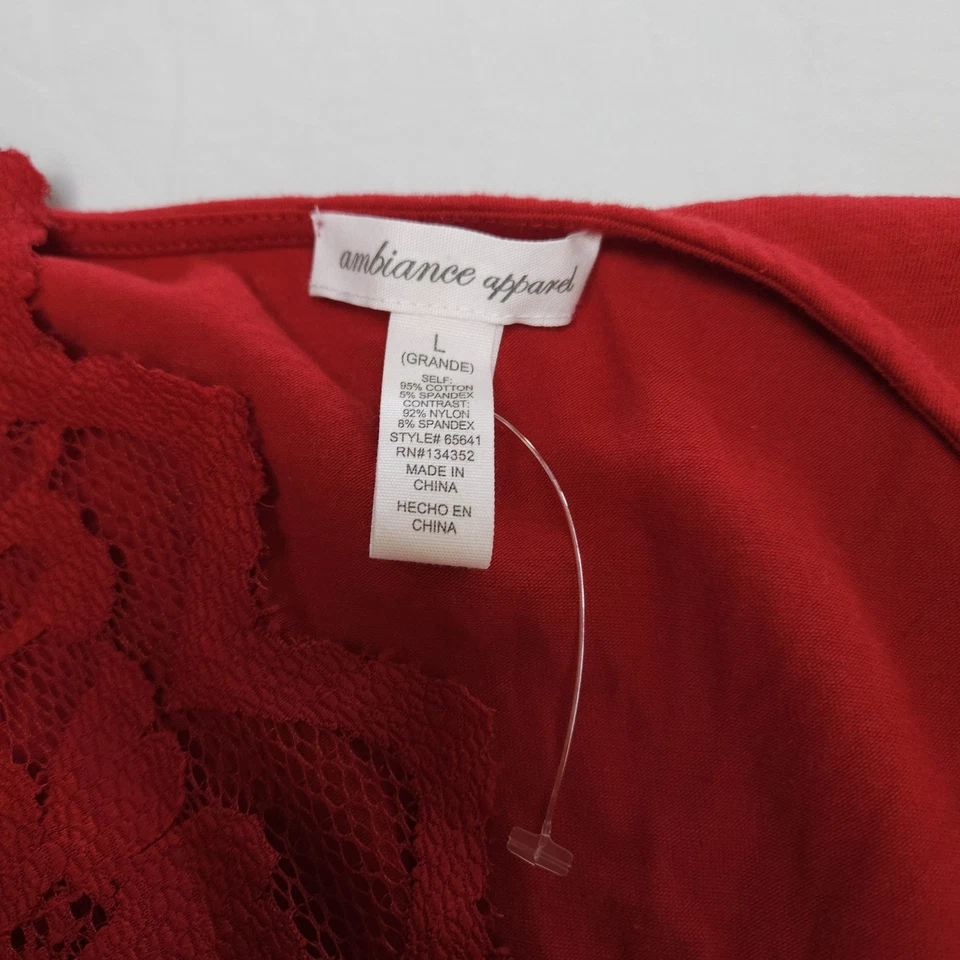 Sexy Camisa Romántica Top Rojo Manga Larga Con Cordones Grande Inserto de Encaje De Colección Y2k Foto 2 de 4