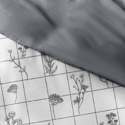 Reversible Pattern 3PC Duvet Cover Soft Easy Care with Shams by Kaycie Gray - Picture 41 of 84
