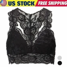Womens Lace Bralette Bralet Bra Bustier Ladies Crop Tops Tank Tops Vest USA