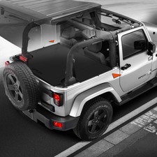 GPCA Cargo Cover LITE for Jeep Wrangler JKU Sports//Sahara//Freedom//Rubicon 4DR Unlimited 2007-2018 models trunk