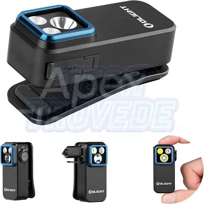 OLIGHT Oclip Pro 500 Lumens 3 Light Sources Clip on Torch, USB Black