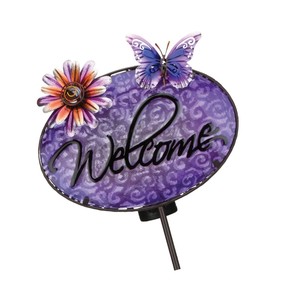 Regal Art Gift 11643 Welcome Stake Solar Light Garden Decor