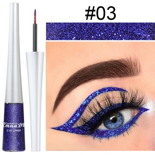 Waterproof Liquid Eyeliner Glitter Sequin Eyeshadow Eye Makeup Beauty 16 Colors* - Picture 15 of 28