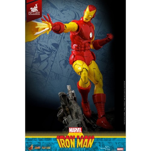 Figura de Hot Toys exclusiva totalmente posable diecast cómic clásico de Iron Man MP - Imagen 5 de 12