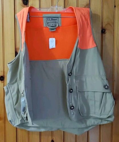 LL Bean Schieß Jagd Weste Damen Med Orange Khaki Canvas Vogel Rebhuhn NEU - Bild 4 von 4