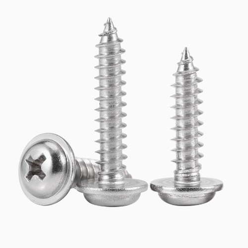 304 Stainless Steel Self Tapping Tappers Round Head Phillips Screws With Gaskets - Picture 7 of 9