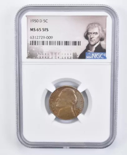 MS65 5FS 1950-D Jefferson Nickel - Graded NGC WOW Toned *8020