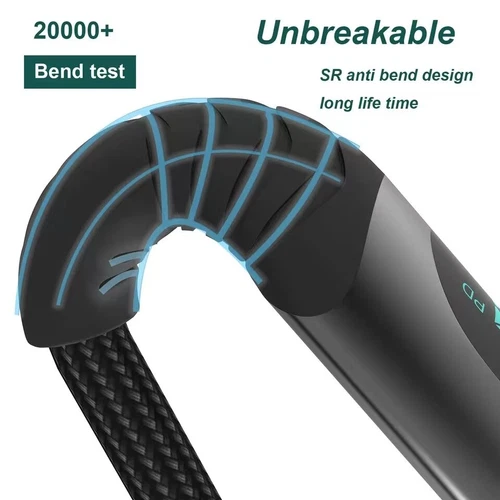 USB C to USB C Cable 100W PD Fast Charging Cord Type-C Charger with LED Display - Picture 5 of 14