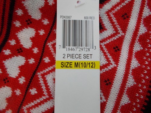 Girls Pogo Club 2pc Red Sweater & Leggings Set Size 7/8 - 14/16 - Picture 6 of 6