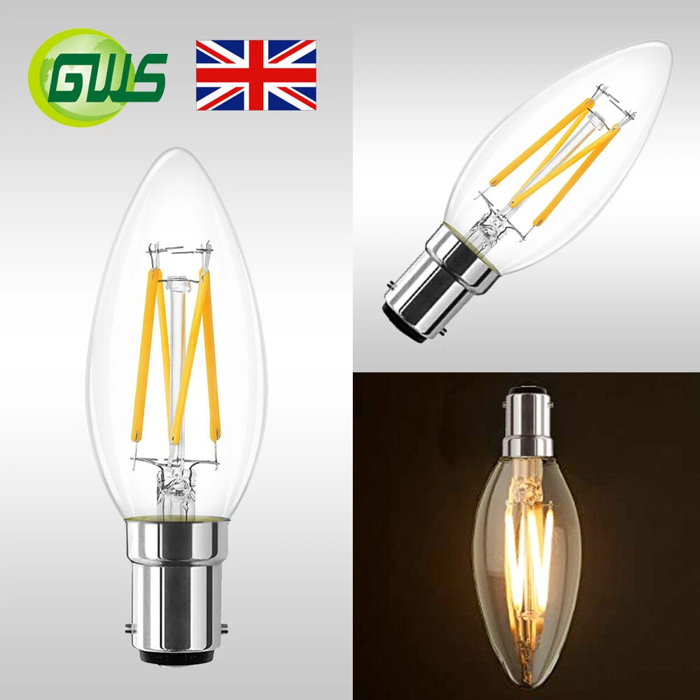 4W B15 Small Candle Filament Light Bulb Industrial Vintage | eBay