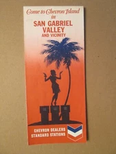 Chevron Standard Oil Map of San Gabriel Valley 1969