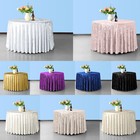 Elegant Round Velvet Tablecloth Premium Soft Crushed Velvet Party Table Cover