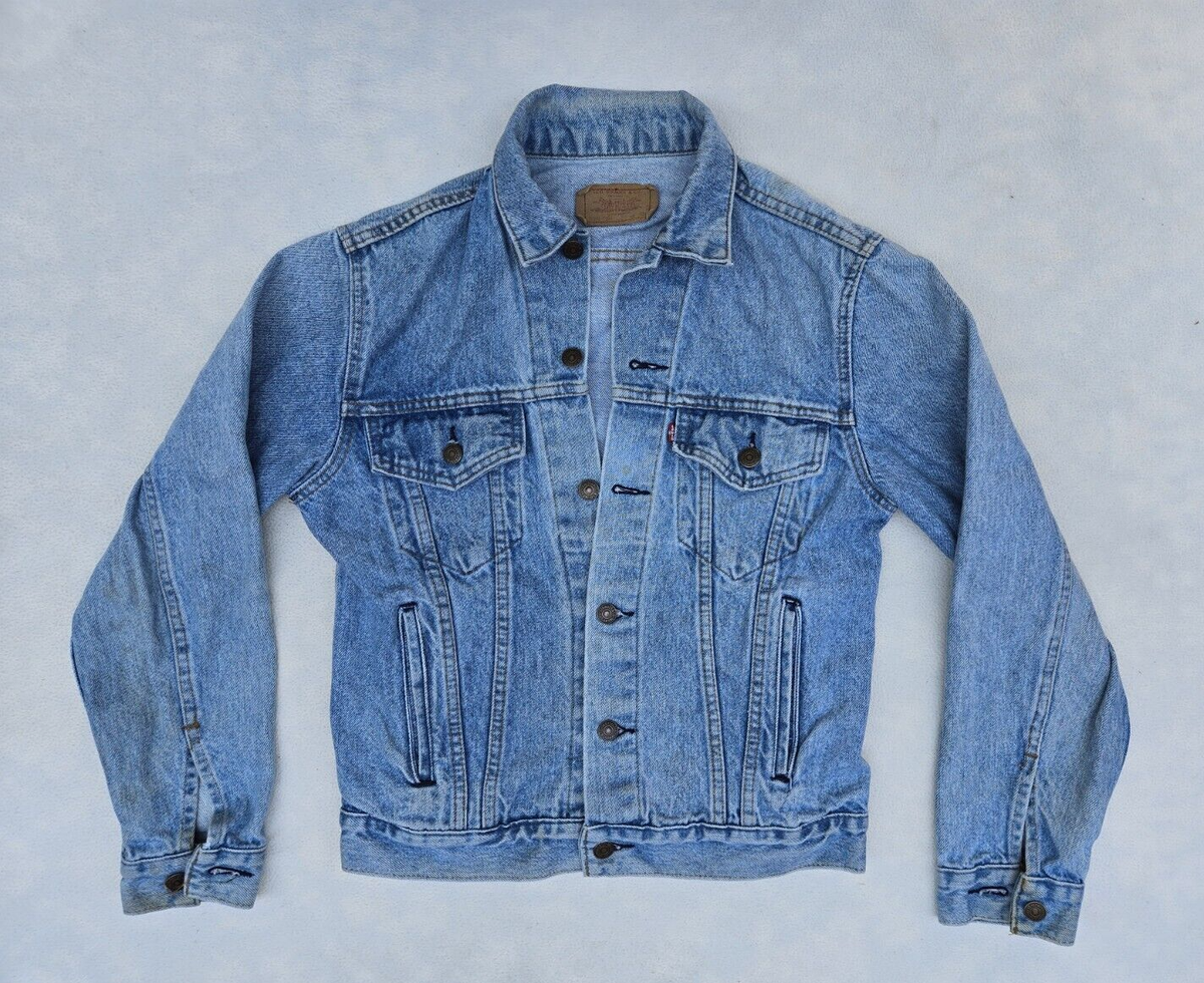 Levis Mens Vintage 80s Size 30 Jean Trucker Denim Jacket 70506