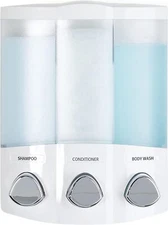 Better Living Products 76354 Euro Series TRIO 3-Chamber Soap and Shower Dispe...