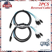 2x Mini SAS SFF-8087 36P to 4 SATA 7-Pin Splitter Reverse Adapter Data Cable 1M