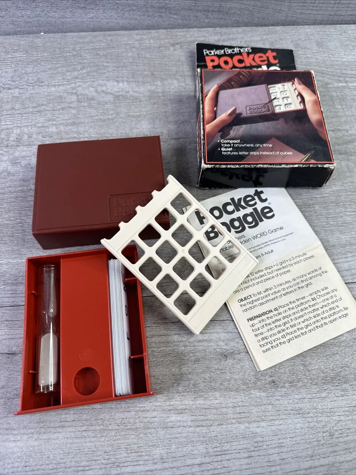 Vintage Pocket Boggle Parker Brothers 1980 Travel Game Compact Word Game - Image 4 of 4