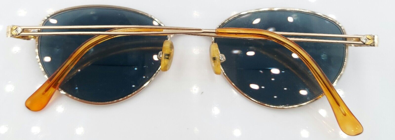 Vintage Seiko T035 Gold Oval Titanium Sunglasses … - image 8