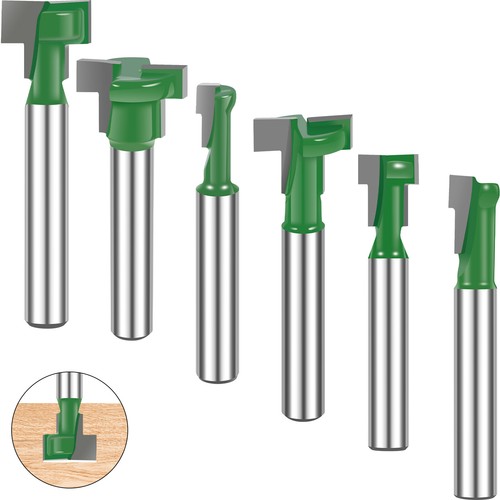 6X 1/4" Shank Keyhole Router Bits Carbide T Slot Router Bit TTrack Router BitⒷ eBay