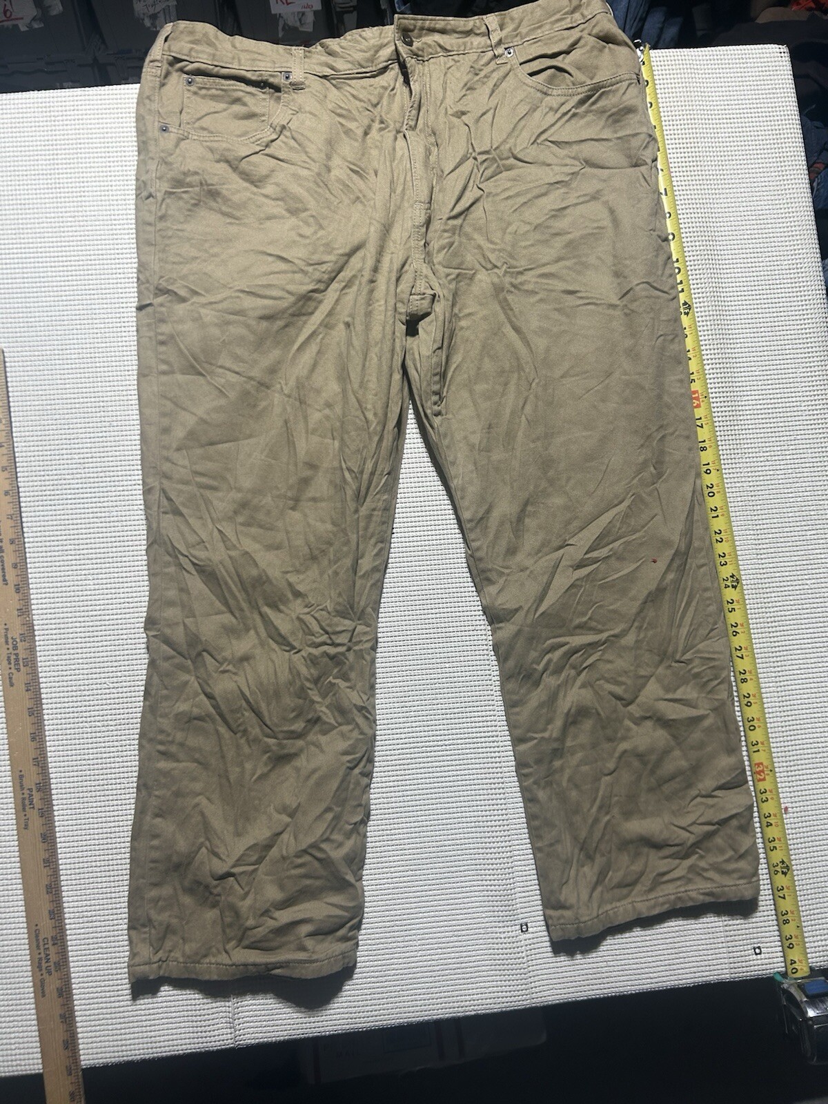 Men's Croft & Barrow Insulated Khaki Work Pants 42x30 Winter Warmth