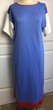 Clovis Ruffin Boutique vintage Blue Short Sleeve Maxi Dress S