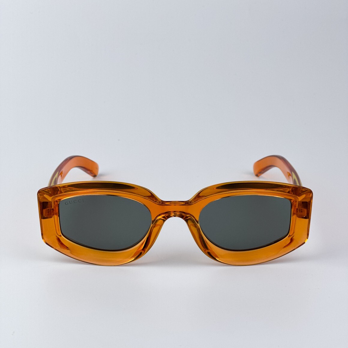 Gucci Women AUTHENTIC Sunglasses Orange Grey Square GG1719S 005
