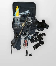 Lot Of 20+ Piece Accessories For GoPro Mounts Adhesive Handle Bar Clip Housing