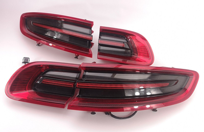 PORSCHE MACAN USA Rear Brake Tail Light Left / Right Set Red Black 