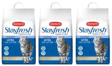 3 x Bob Martin Stayfresh  Hygeine Litter Clumping Ultra Cat Litter 5 Ltr