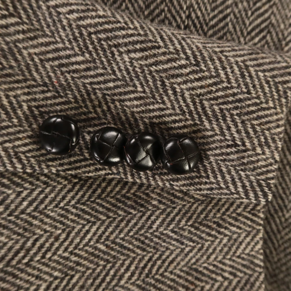 Donegal Tweed Jacket M Gray Herringbone Flecked 100% Wool Blazer Sport Coat 41R - Image 4 of 4